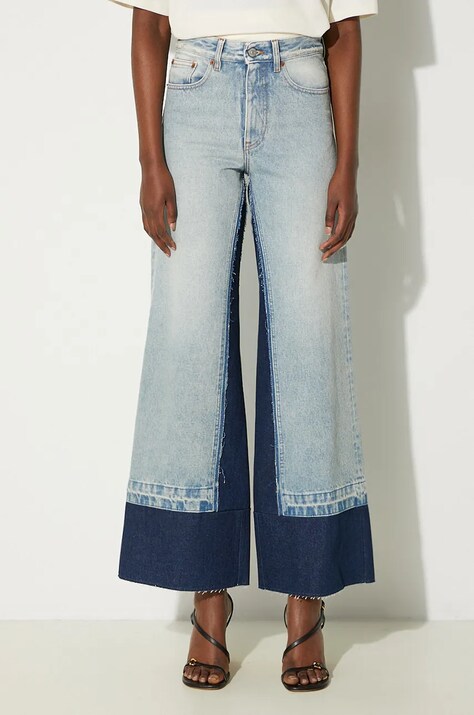 Džíny MM6 Maison Margiela dámské, modrá barva, S62LB0176.S30589