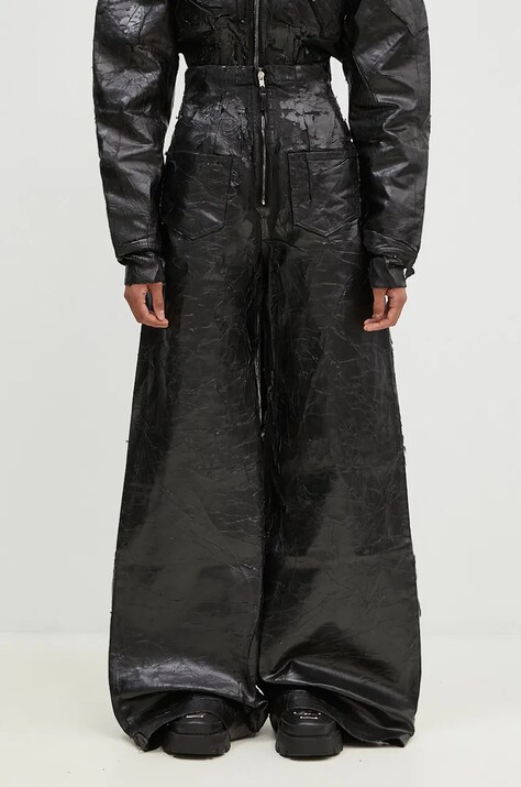 Džíny Rick Owens Dirt Cooper dámské, černá barva, DS02D2303.BMC