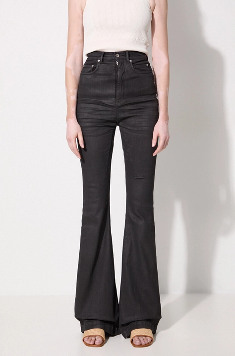 Džíny Rick Owens Bolan Bootcut dámské, high waist, DS02D2311.SBW