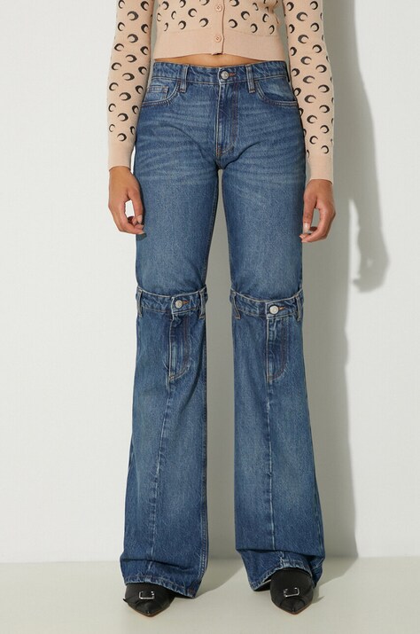 Дънки Coperni Open Knee Jeans с висока талия COPP55252