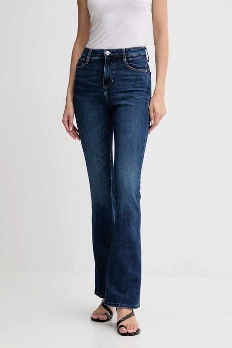 Guess blugi din amestec de lână high waist