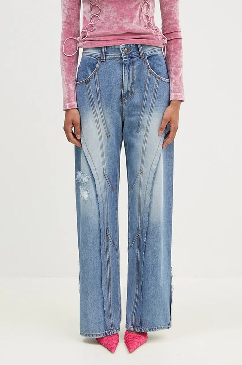 Džíny Andersson Bell Panel Carpenter Wide-Leg Jeans dámské, high waist, apa743ml