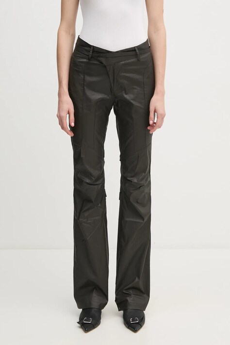 Штани Ottolinger Deconstructed Flared Pants жіночі колір коричневий кльош середня посадка 2209080105