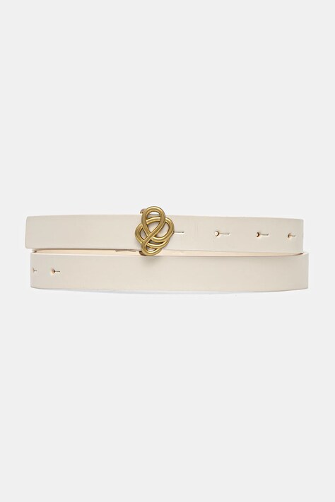 By Malene Birger curea de piele OUMA femei, culoarea alb, 101257