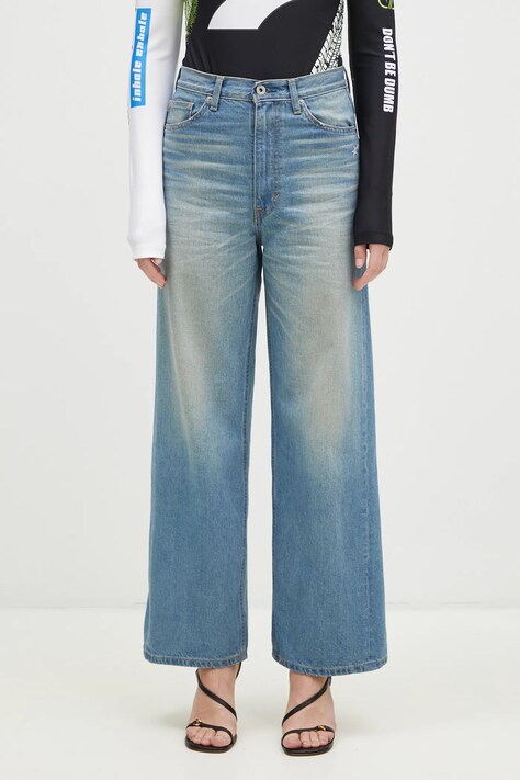 Džíny A Bathing Ape Stone Washed Denim dámské, high waist, 1K80250002