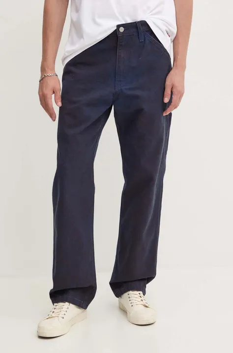 Βαμβακερό παντελόνι Levi's χρώμα: ναυτικό μπλε, 568 LOOSE STRT
