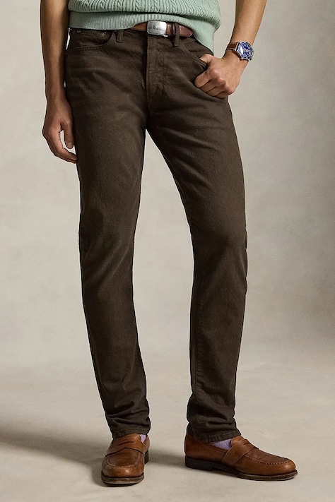 Polo Ralph Lauren jeansy slim fit męskie brązowe 710956083