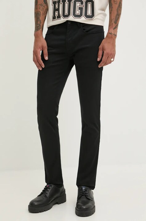 HUGO jeansi barbati, culoarea negru, 50525250