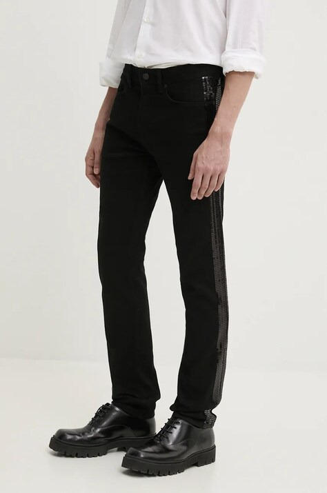 HUGO jeansi barbati, culoarea negru, 50525385