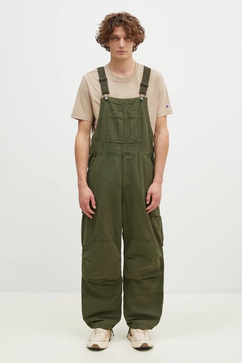 Джинсовый комбинезон Carhartt WIP Cargo Bib Overall цвет зелёный I033752.2BR4J