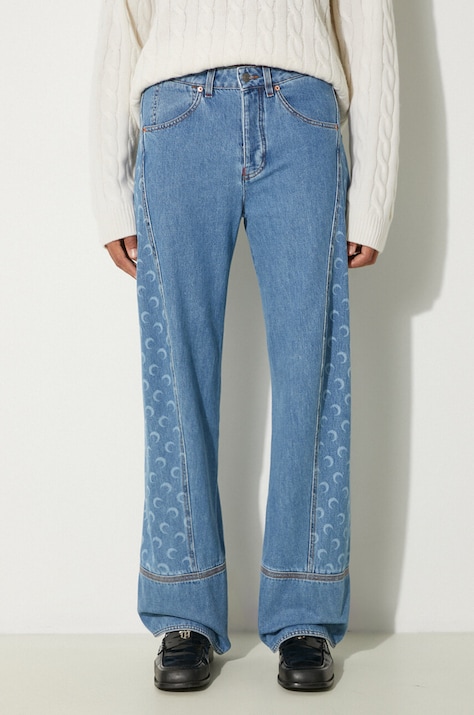 Džíny Marine Serre Moon Laser Denim Curved Jeans pánské, MPA055A