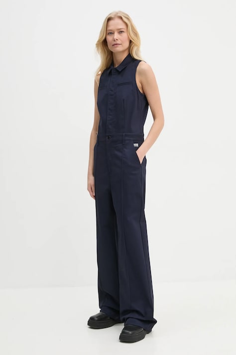 G-Star kezeslábas sötétkék, galléros, D25293-D715