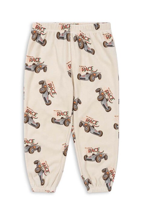 Konges Sløjd pantaloni de trening pentru copii ITTY SWEAT PANTS GOTS culoarea bej, modelator, KS101539