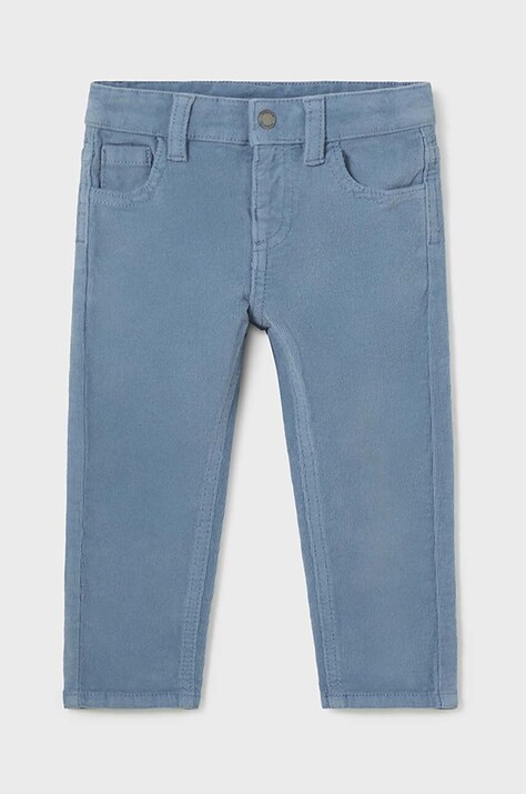 Dječje pamučne hlače Mayoral sztruks slim fit basi bez uzorka, 502
