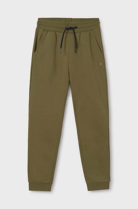 Mayoral pantaloni de trening pentru copii culoarea verde, neted, 705