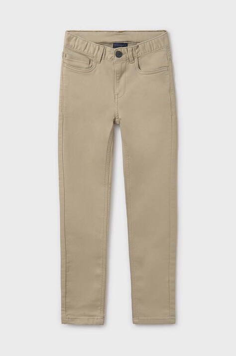 Mayoral pantaloni copii soft culoarea bej, neted, 7531