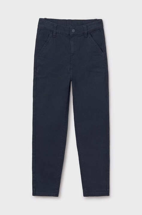 Mayoral pantaloni copii joggery culoarea albastru marin, neted, 7540