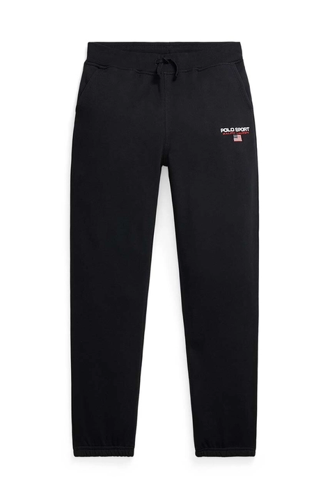 Polo Ralph Lauren pantaloni de trening pentru copii culoarea negru, neted, 323962124003