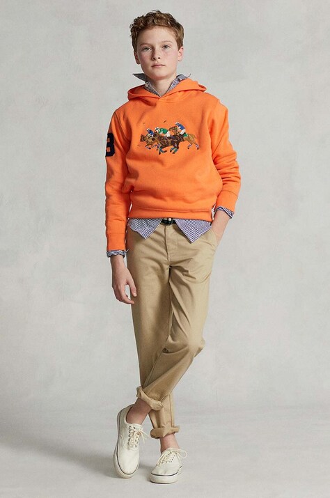 Παιδικό παντελόνι Polo Ralph Lauren χρώμα: μπεζ, 323855394002