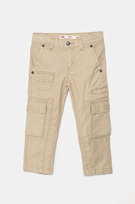 Levi's pantaloni copii REGULAR TAPER CARGO culoarea bej, neted, 8EL222