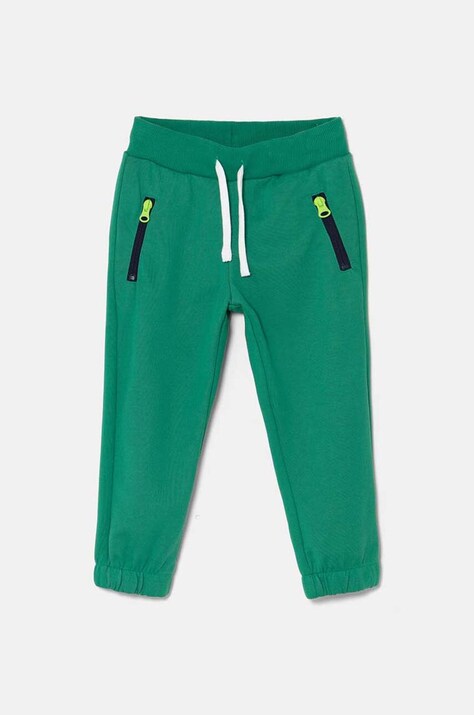 Дитячі спортивні штани United Colors of Benetton колір зелений однотонні 330SGF03Z