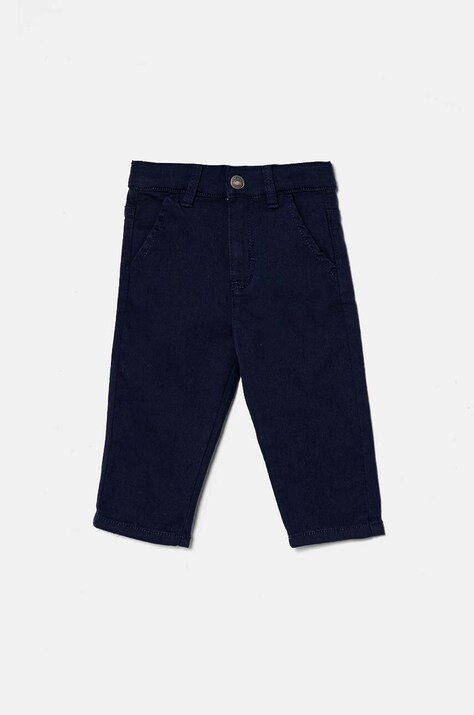 United Colors of Benetton pantaloni copii culoarea albastru marin, neted, 41HQGE023