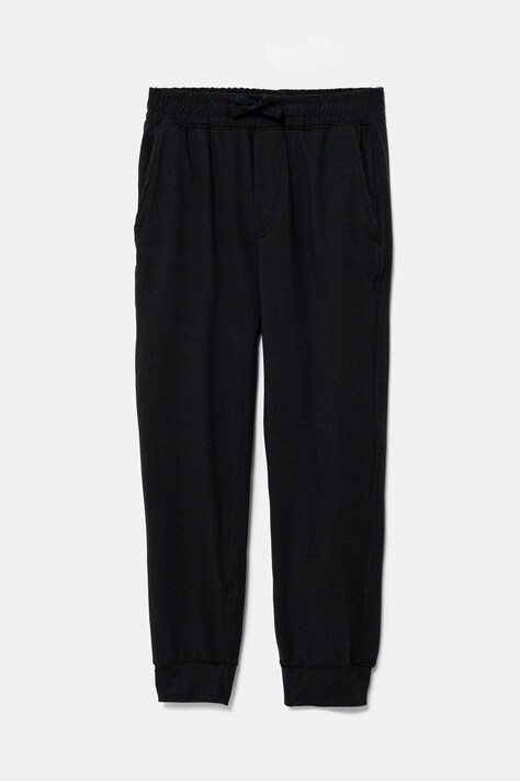 Dětské tepláky Abercrombie & Fitch černá barva, hladké, KI234-4055