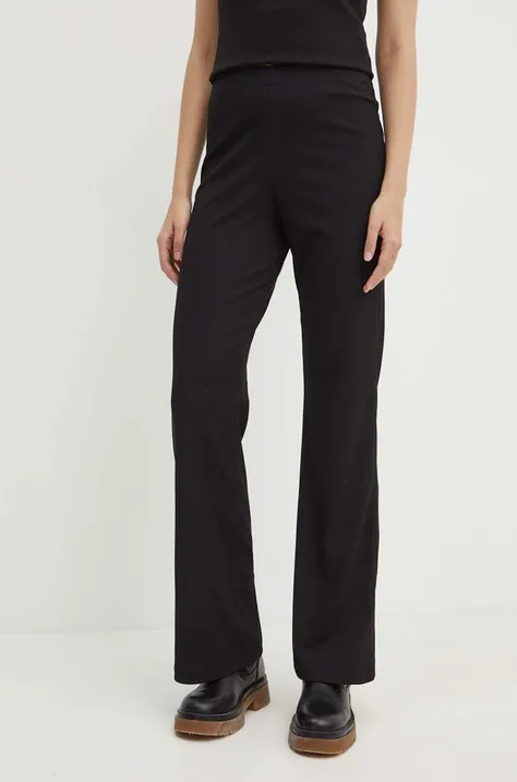 Kalhoty Calvin Klein Jeans dámské, černá barva, hladké, J20J223594