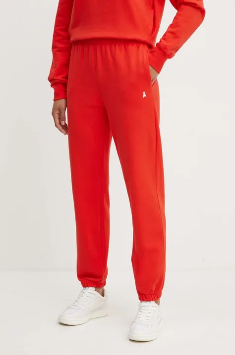 Бавовняні спортивні штани Patrizia Pepe колір червоний однотонні 8P0618 J079