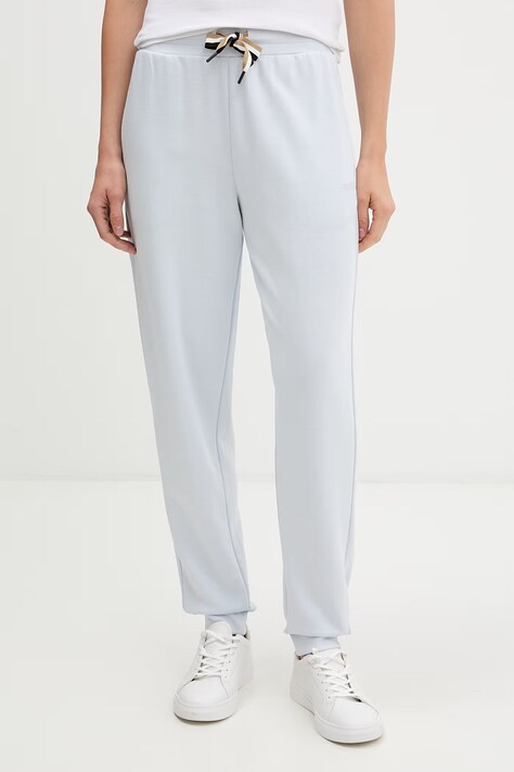 BOSS nohavice loungewear dámske CP Stripe Pants Cuff fialové 50524759