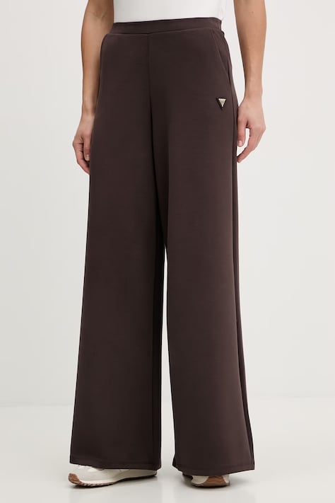 Hlače Guess OLYMPE boja: bež, bez uzorka, V4YB07 KCAY2