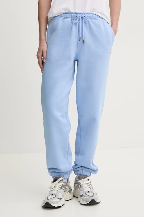 Спортен панталон Guess Jeans в синьо с изчистен дизайн W4YB33 KC811