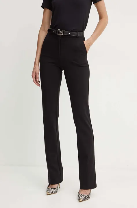 Marciano Guess spodnie ODETTE damskie kolor czarny proste high waist 4YGB23 6375Z