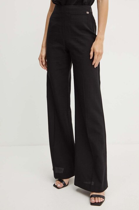 Marciano Guess pantaloni DANIELLE femei, culoarea negru, lat, high waist, 4YGB20 7144A