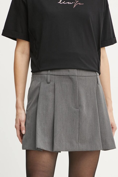 Юбка Pinko цвет серый mini расклешённая 104357 A18E