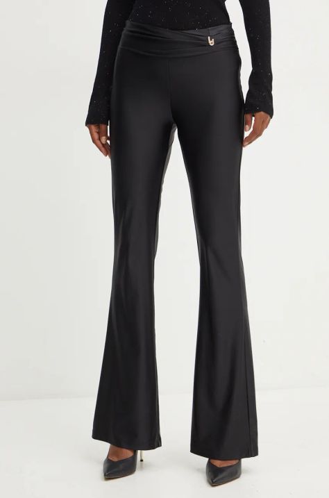 Liu Jo pantaloni femei, culoarea negru, evazati, high waist, TF4311 J4726