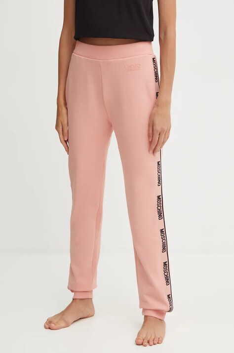 Moschino Underwear pantaloni de lounge culoarea roz, cu imprimeu, A68924424