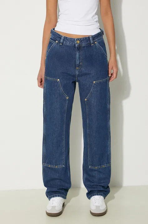 Carhartt WIP jeansi Nashua Double Knee Pant femei high waist, I033748.106