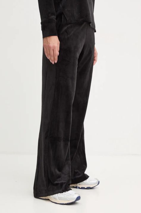 Dkny pantaloni da tuta in velluto colore nero DP4P3539