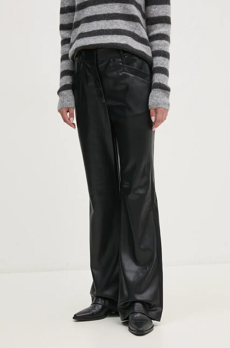 Брюки Dkny женские цвет чёрный прямые высокая посадка P4HKTXFL
