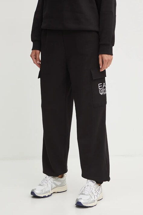 EA7 Emporio Armani pantaloni de trening culoarea negru, cu imprimeu, TJZCZ.6DTP94