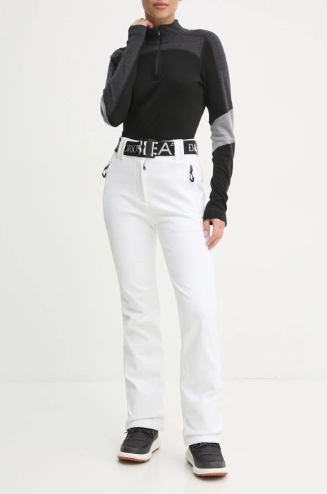 EA7 Emporio Armani pantaloni de schi Kitzbuhel High Waisted Softshell culoarea alb, TN8HZ.6DTP03