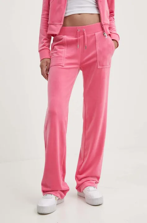 Спортен панталон Juicy Couture в розово с изчистен дизайн JCAP180