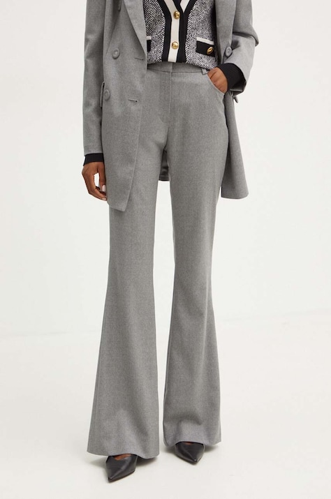 Luisa Spagnoli pantaloni in lana OLIVIER colore grigio  541422