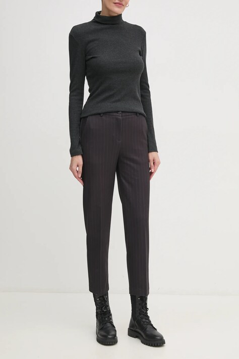 Панталон United Colors of Benetton в черно с кройка тип цигара, с висока талия 4GEVDF07U