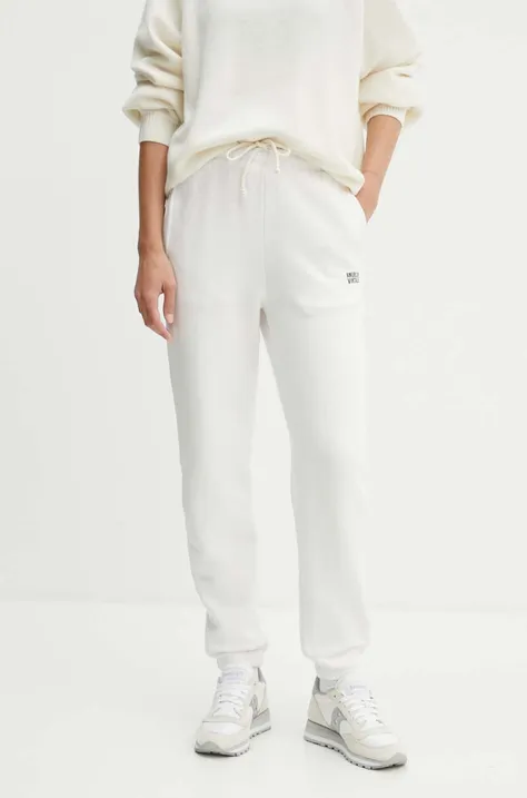 Спортивные штаны American Vintage цвет белый с принтом IZU05BH24