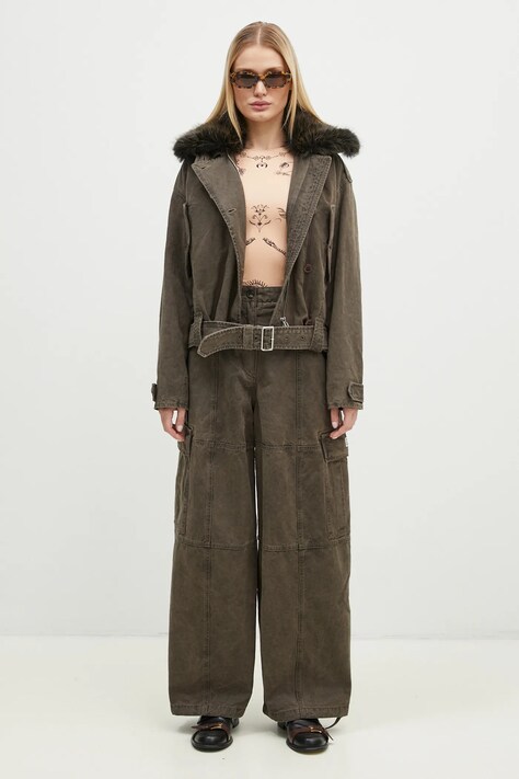 Бавовняні штани Kenzo Dyed Canvas Cargo Pants — фото 5