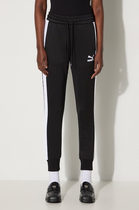 Tepláky Puma Iconic T7 Track Pants černá barva, vzorované, 627995