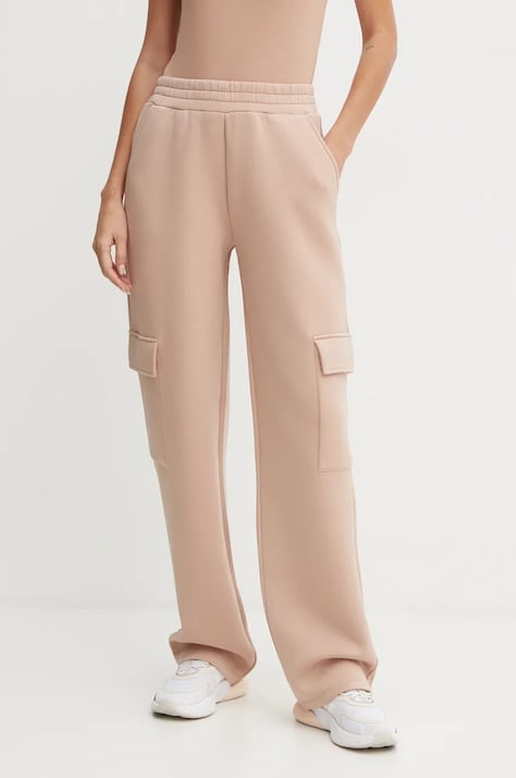 Tepláky Guess CECILIA béžová barva, s aplikací, V4BB12 K7UW2