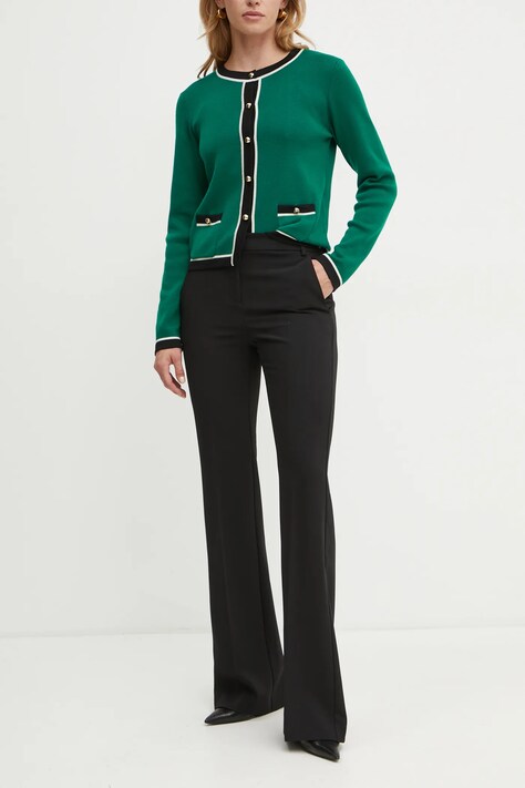 Hlače MAX&Co. x Richard Quinn za žene, boja: crna, trapez, visoki struk, 2428136022200